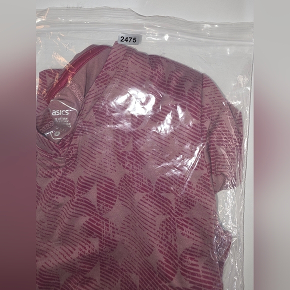 Asics Women's Athletic Short Sleeve T-Shirt Maroon Size Small BV-2475 - Picture 10 of 10